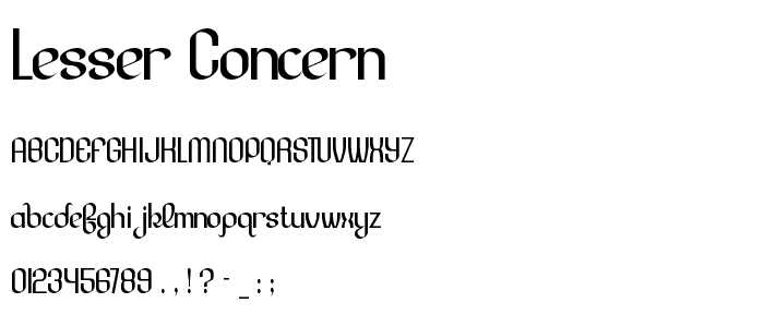 Lesser Concern font
